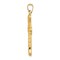 14K Yellow Gold Hollow Cross Pendant Charm Jewelry 34mm x 19mm